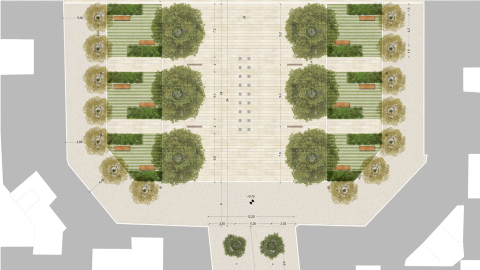 Piazza Disfida di Barletta render